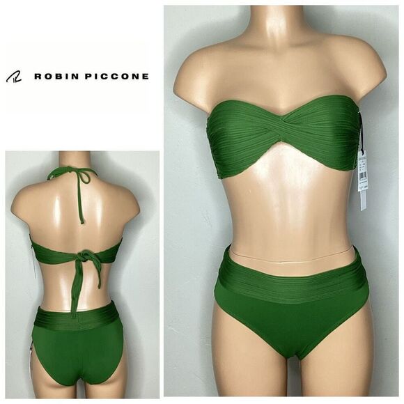 New. Robin Piccone basil green bikini. M-top/S-bottom. Retails $186 - Picture 11 of 12
